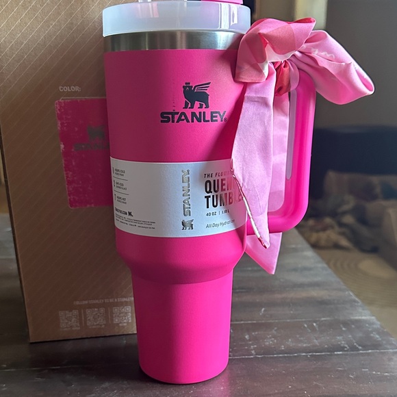 Stanley Barbie Pink Tumbler with Handle and Straw - Picture 3 of 3